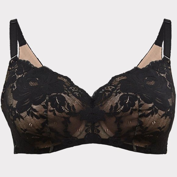 ❤️NWT VINTAGE TORRID BRA - BALCONETTE UNDERWIRED - FLORAL LACE - BACK SMOOTHING - Picture 6 of 8